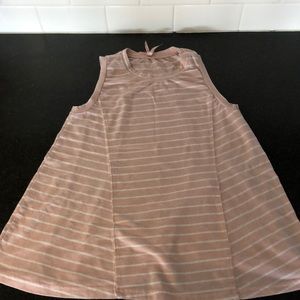 a pink striped tank top